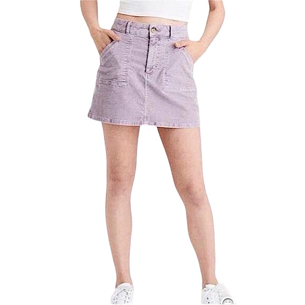 - American Eagle Sz 0 Lavender Corduroy Miniskirt! EUC!